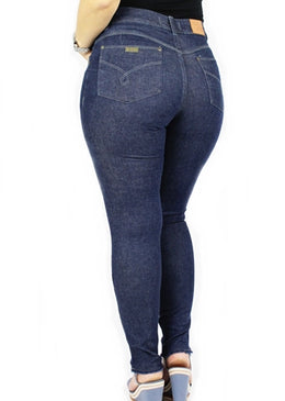 Calça Jeans Dinho's Cropped Cecília Cintura Alta 97% Algodã o 3% Elastano Bolso Antifurto : Porta Cartão de Credito,Documentos ,Dinheiro ,Etc.. 