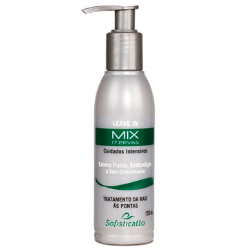 LEAVE IN LINHA MIX 17 ERVAS SOFISTICATTO FORTALEÇA SEUS CABELOS COM 17 EXTRATOS VEGETAIS CHEGA DE FIOS QUEBRADIÇOS E OPACOS Promove verdadeiro tratamento da raiz às pontas. A... 