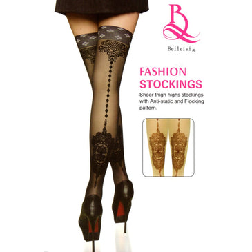 Meia 7/8 Estampa BordadoDetalhes com cores diferentes, formam um lindo desenho que deixarão as suas pernas ainda mais sexy e sensuais. Por ter bastante elasticidade... 