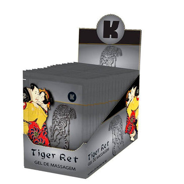 KGel Retardante Masculino. -  PROLONGA O PRAZER Gel Tiger - Ret. 5g.- Caixa 25 saches. foi especialmente desenvolvido para massagem sensuais. Uma vez aplicado sobre a... 