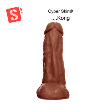 Pênis ..Kong C/Vertebra InternaCyber Skin® : Material desenvolvido com um revolucionário material que imita com perfeição a pele Humana.Satisfação garantida um produto para pessoas exigentes, ereto... 